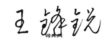 骆恒光王锋锐草书个性签名怎么写