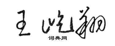 骆恒光王屹翔草书个性签名怎么写