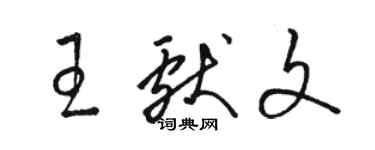 骆恒光王献文草书个性签名怎么写