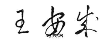骆恒光王安成草书个性签名怎么写