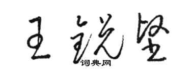 骆恒光王锐坚草书个性签名怎么写