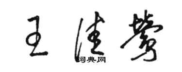 骆恒光王佳莺草书个性签名怎么写