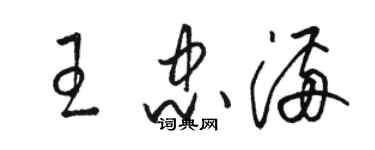 骆恒光王忠满草书个性签名怎么写