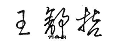 骆恒光王舒哲草书个性签名怎么写