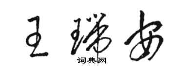 骆恒光王瑞安草书个性签名怎么写