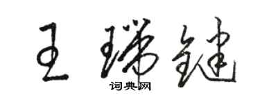 骆恒光王瑞键草书个性签名怎么写