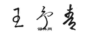 骆恒光王予青草书个性签名怎么写