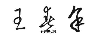 骆恒光王春余草书个性签名怎么写