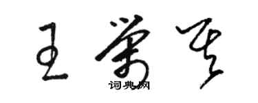 骆恒光王荣其草书个性签名怎么写