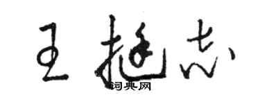 骆恒光王挺志草书个性签名怎么写