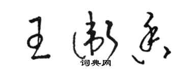骆恒光王卫香草书个性签名怎么写