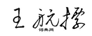 骆恒光王航标草书个性签名怎么写
