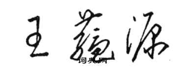 骆恒光王蕴源草书个性签名怎么写