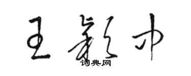 骆恒光王颖中草书个性签名怎么写