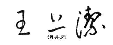 骆恒光王上洁草书个性签名怎么写