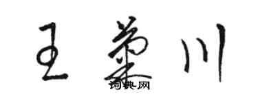 骆恒光王菊川草书个性签名怎么写