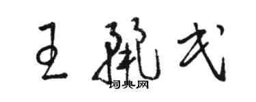 骆恒光王丽民草书个性签名怎么写