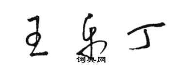 骆恒光王乐丁草书个性签名怎么写