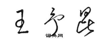 骆恒光王予昆草书个性签名怎么写
