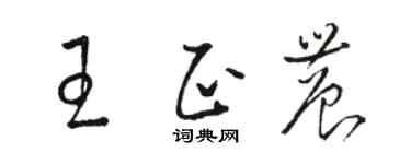 骆恒光王正农草书个性签名怎么写