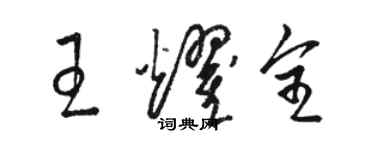 骆恒光王耀全草书个性签名怎么写