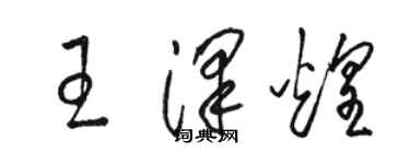 骆恒光王泽煌草书个性签名怎么写