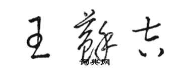 骆恒光王苏吉草书个性签名怎么写