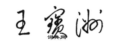 骆恒光王宝洲草书个性签名怎么写
