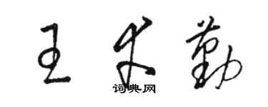 骆恒光王幸勤草书个性签名怎么写