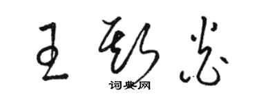 骆恒光王斯炎草书个性签名怎么写