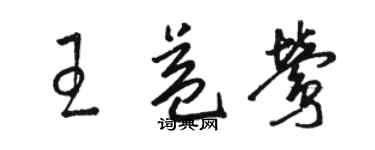 骆恒光王益莺草书个性签名怎么写