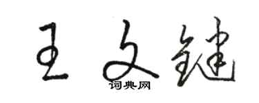 骆恒光王文键草书个性签名怎么写