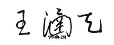 骆恒光王涵天草书个性签名怎么写