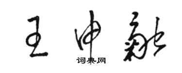 骆恒光王申融草书个性签名怎么写