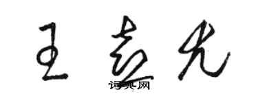 骆恒光王喜尤草书个性签名怎么写