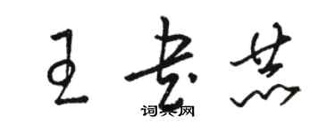 骆恒光王书赫草书个性签名怎么写