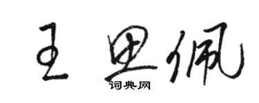 骆恒光王思佩草书个性签名怎么写