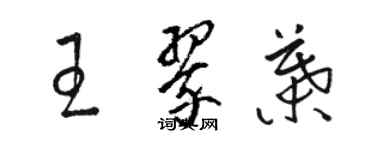 骆恒光王翠叶草书个性签名怎么写