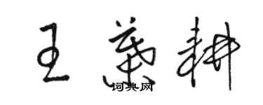 骆恒光王叶耕草书个性签名怎么写
