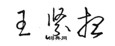 骆恒光王紧想草书个性签名怎么写