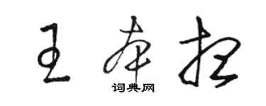 骆恒光王本想草书个性签名怎么写
