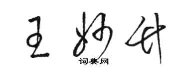 骆恒光王妙竹草书个性签名怎么写