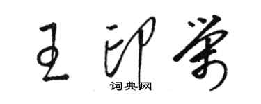 骆恒光王印荣草书个性签名怎么写