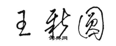骆恒光王新圆草书个性签名怎么写