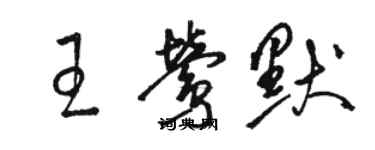 骆恒光王莺默草书个性签名怎么写