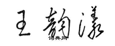 骆恒光王韵漾草书个性签名怎么写