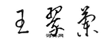 骆恒光王翠兰草书个性签名怎么写