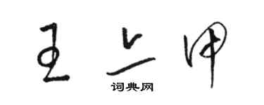 骆恒光王亦甲草书个性签名怎么写