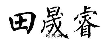 翁闿运田晟睿楷书个性签名怎么写