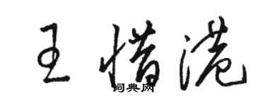 骆恒光王惜港草书个性签名怎么写